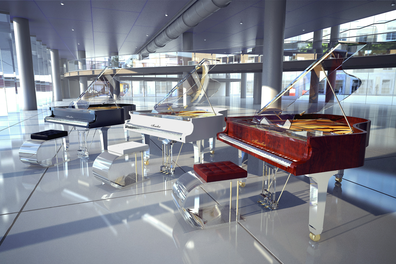 Irmler translucent designer piano